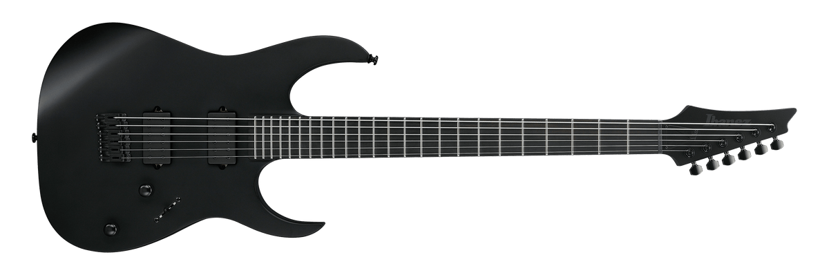 Ibanez Iron Label RGRTBB21 Baritone Electric Guitar - Black Flat