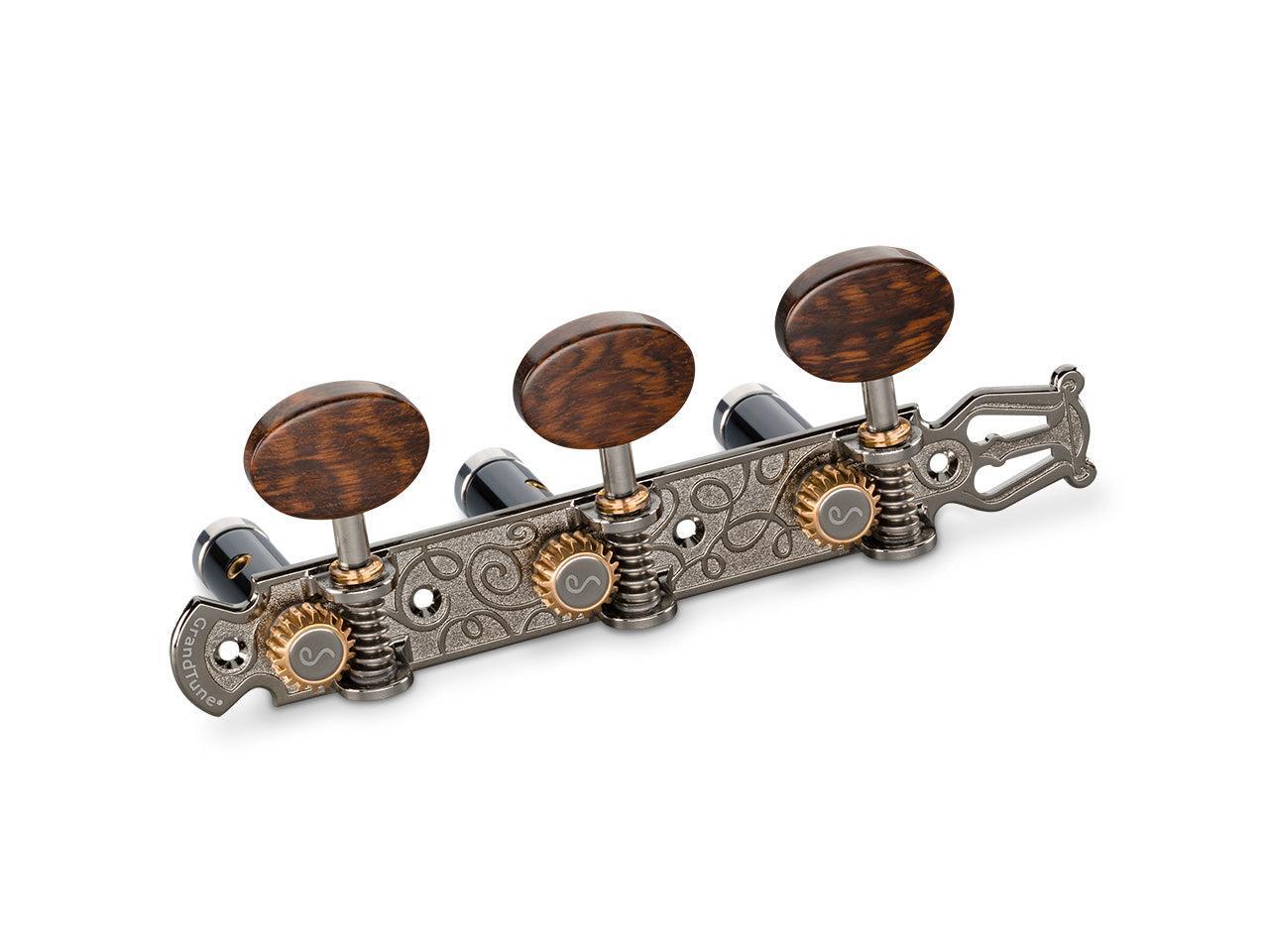 Schaller GrandTune Lyra Tuning Machines - Ruthenium /Snakewood / Black Deluxe