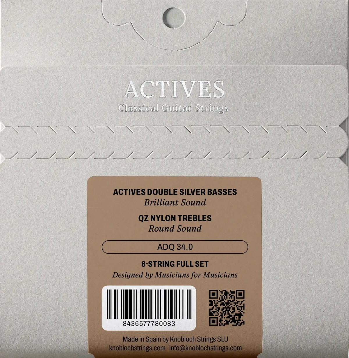 Knobloch ADQ 34.0 Double Silver QZ Nylon - Medium-High Tension