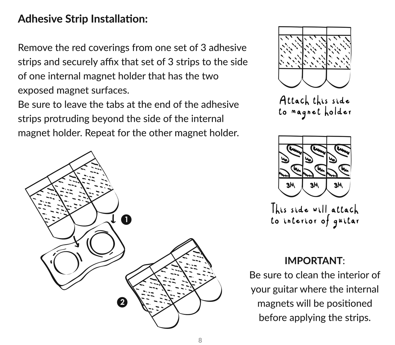Additional Sagework Magnet Set with Command Strips and Markers