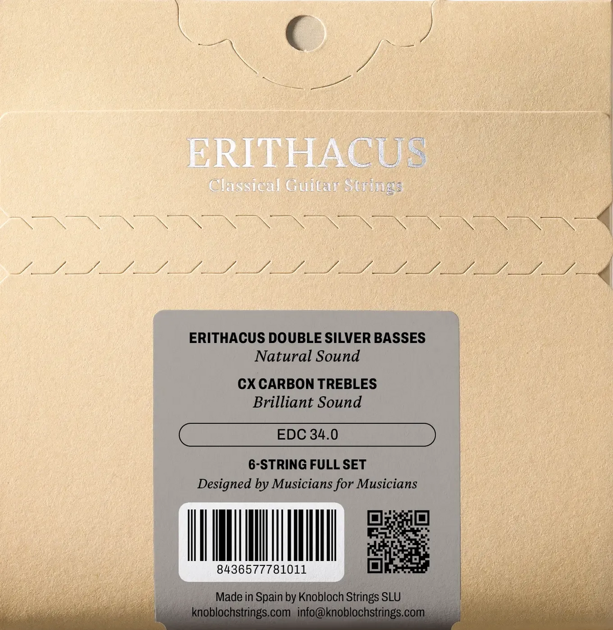 Knobloch EDC 34.0 ERITHACUS Double Silver CX Carbon - Medium-High Tension