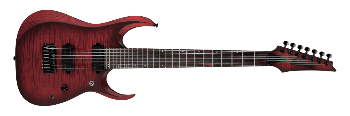 Ibanez Standard RGD721FA 7-String Electric Guitar - Stained Wine Red Burst Flat