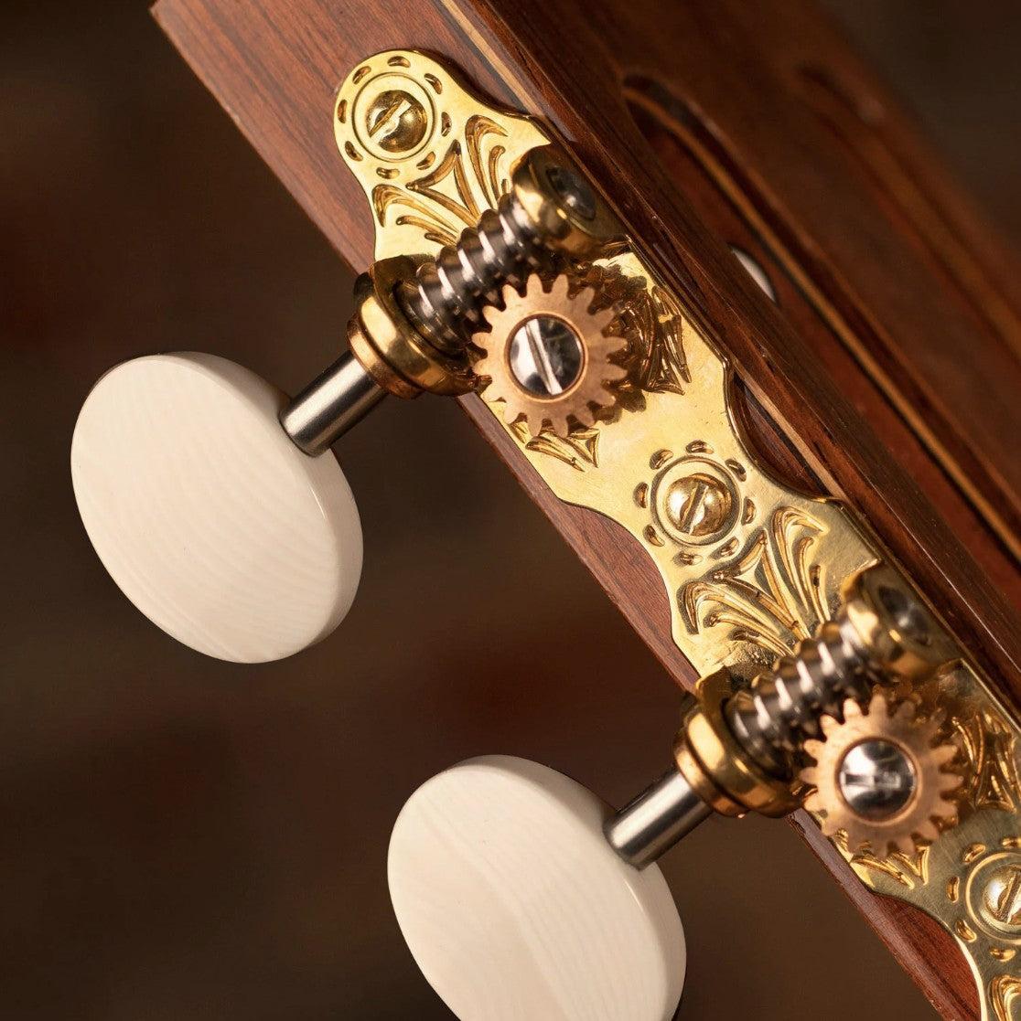 Sloane Classical Guitar Tuners with Ivoroid Knobs and Deco Baseplates