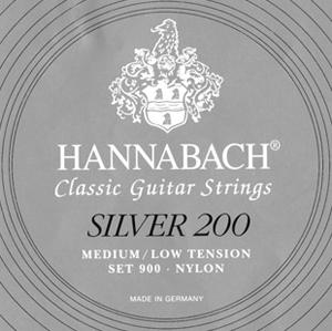 Hannabach Silver 200 Set 900 Medium/Low Tension