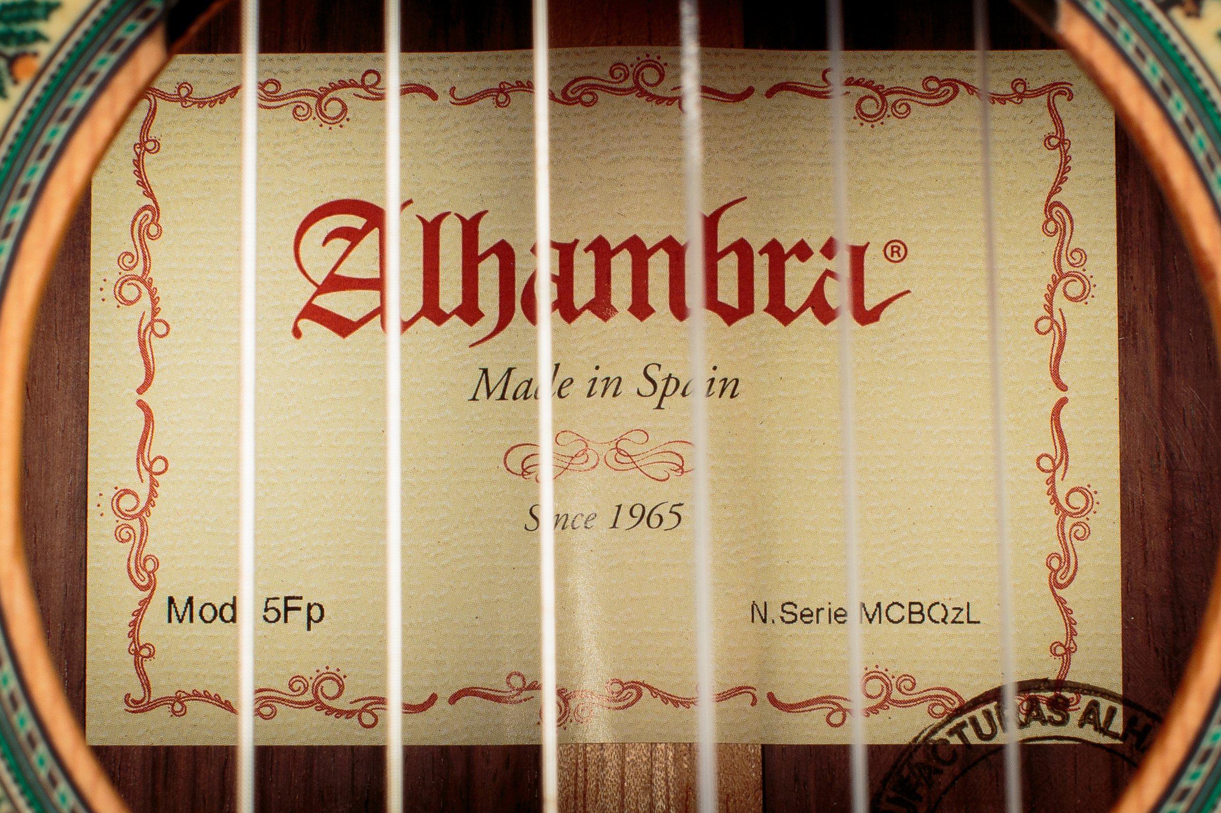 Alhambra 5FP OP Pinana Negra Flamenco Guitar